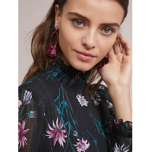Anthropologie Donna morgan High-Neck Floral Dress - Picture 4 of 4